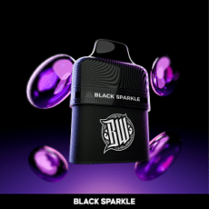 Bewolk Black Sparkle Replacement Pods, ripe juicy blackberries blended with a dash of blueberries and hints of lychee on ice