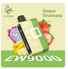 Elf Bar EW9000 Kit - Dragon Strawnana 50mg (5%),  is a great blend of tropical dragon fruit with a twist of sweet berries and creamy bananas.